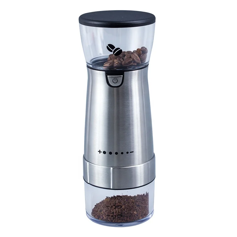 

Hot Sale Portable Mini Electric Coffee Bean Mill Coffee Powder Grinder, Silver