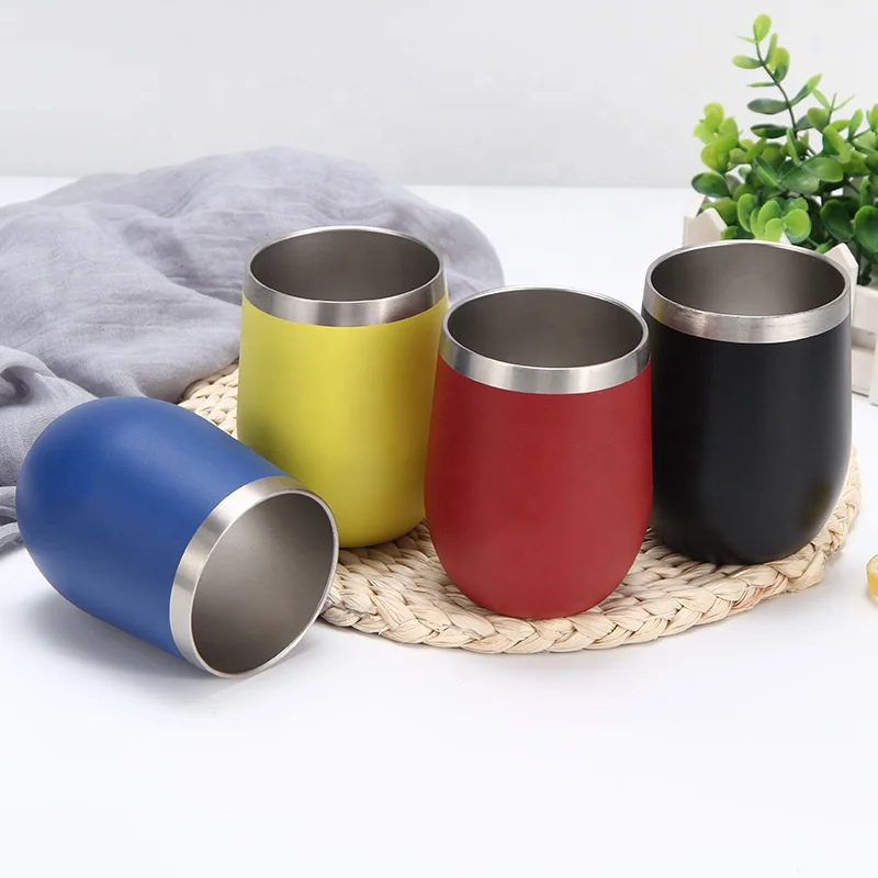 

12oz Colorful Drinkware Beer Wine Cup Flask Stainless Steel Wine Coffee Tumbler