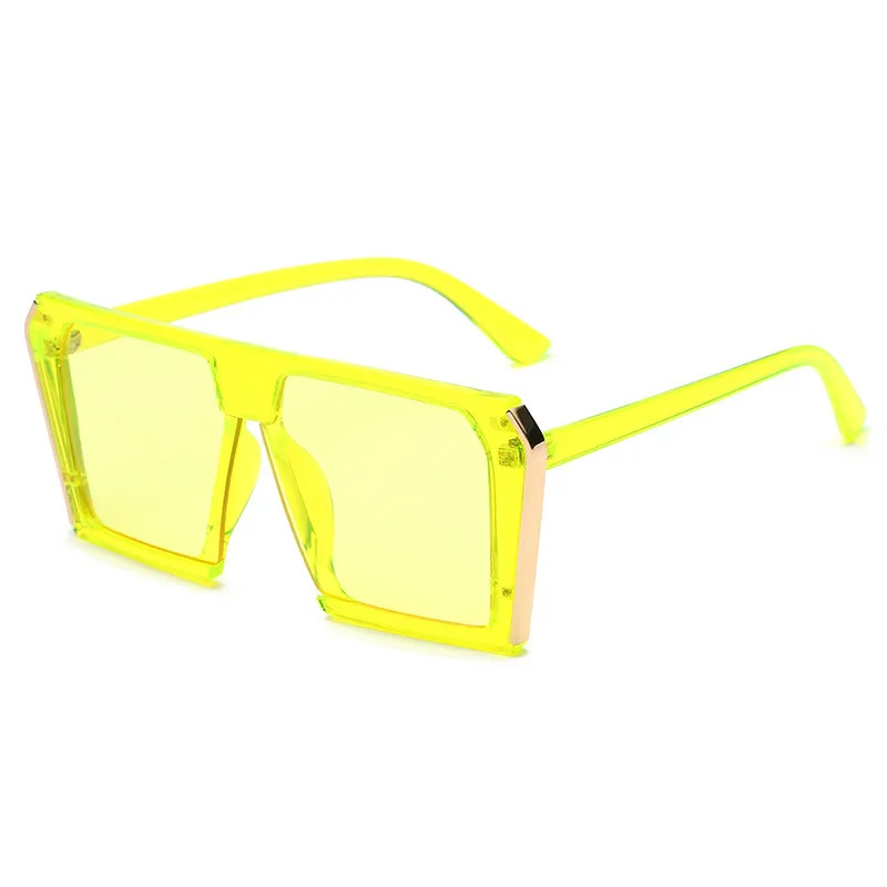 

Wholesale New Design Stylish Large Square Frame Light UV400 AC Lens Unisex Oversized Sunglasses