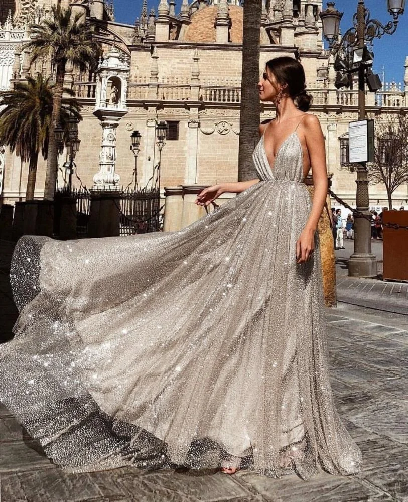 

B62219A 2019 American foreign trade new dress hot style sexy v-neck halter dress