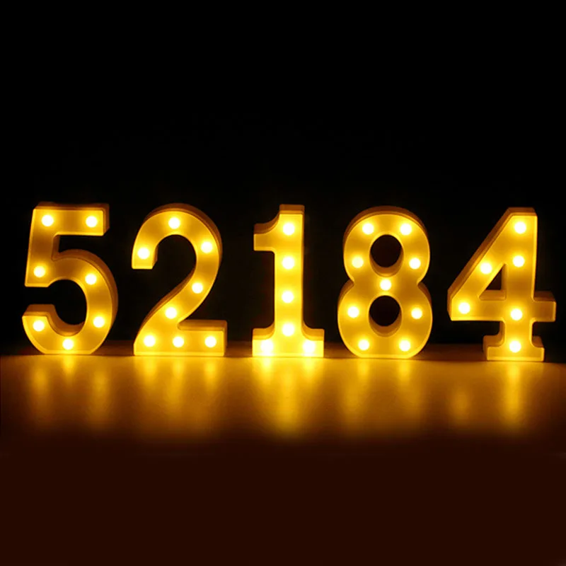 wholes sale diy night luminous small light letters bulb for table
