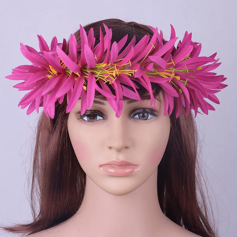 

Factory Supplier HL0003B-1 5 Colors 50 CM Artificial Velvet Spider Lily Headband Tropical Flower Hawaii Decoration Accessories, Multi-color