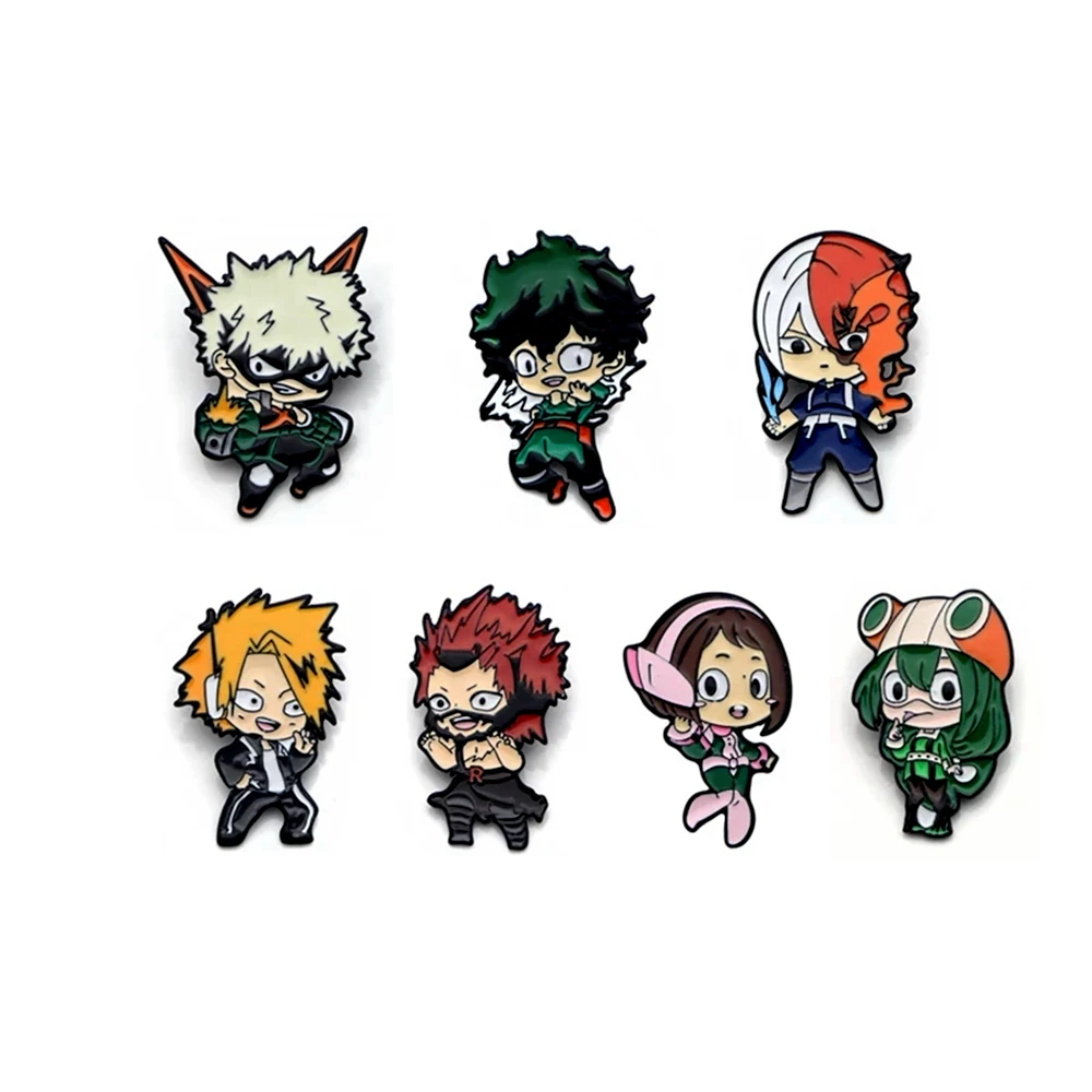 

High Quality Jewelry Supply Men's Women's Pins Badge Japan Anime Cartoon Pins My Hero Academia Brooch, As picture