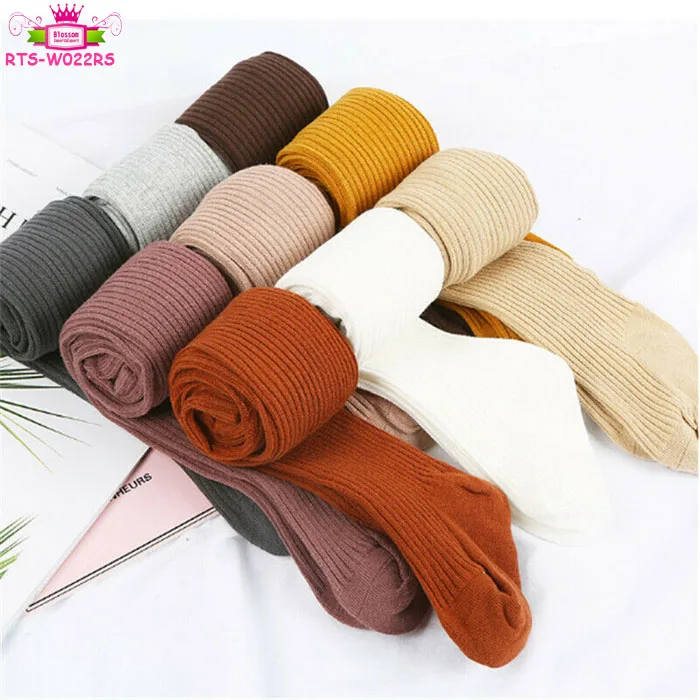 

Wholesale Children Kids Candy Color Winter Hosiery Rib Cable Knit Cotton Tights Pantyhose Stockings Ribbed Baby Girls Tights, Grey, yellow, white