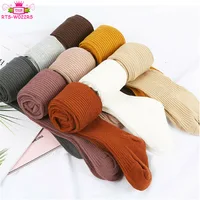 

Wholesale Children Kids Candy Color Winter Hosiery Rib Cable Knit Cotton Tights Pantyhose Stockings Ribbed Baby Girls Tights