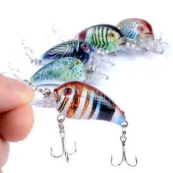 1Pcs 45mm 4.2g Artificial Crank Fishing Bait For Sinking Swimbait Bass Pike Lifelike Wobblers Pesca Triple Hook Isca Tackle