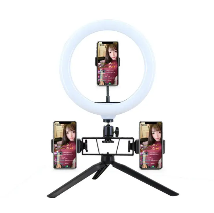 

10 inch led circle ring light with tripod stand and Phone Holder for YouTube /Facebook Video Live Stream Makeup Photography