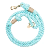 

Wholesale Customized New Design Multiple Color Durable Cotton Rope Dog Leash Pet Collar Set