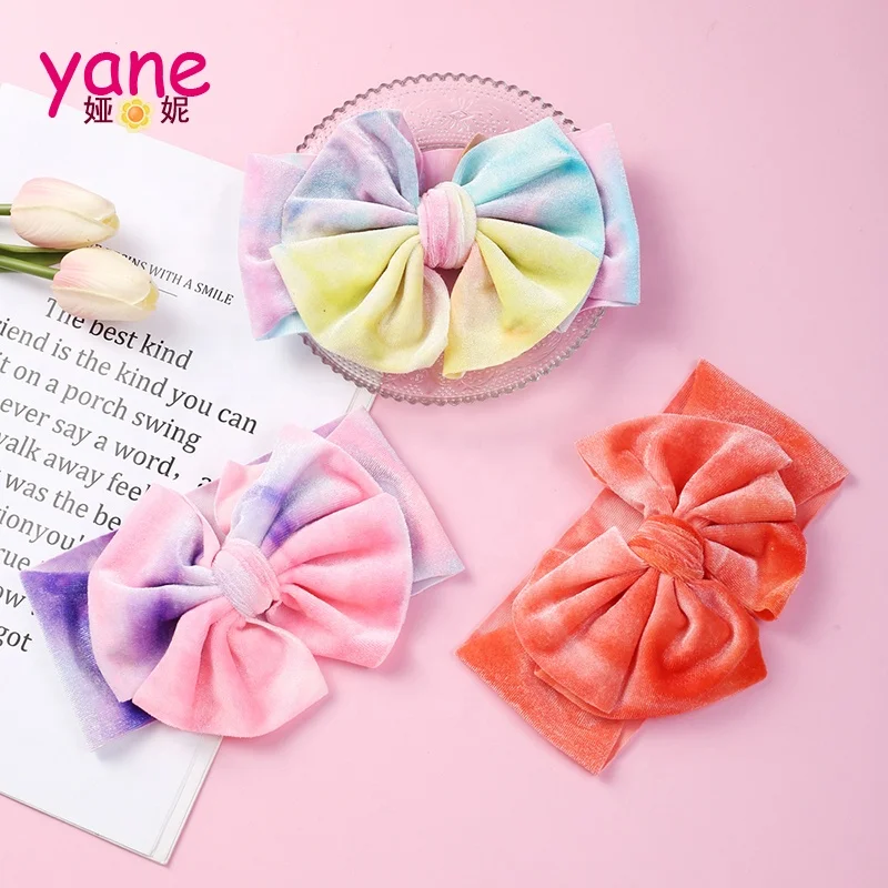 

Fashion tie dye design wide-brimmed baby bow headband for baby