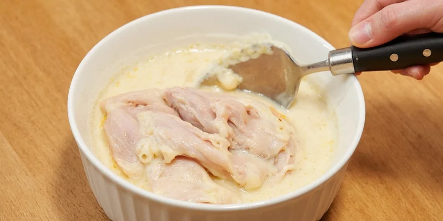 Timeline of chicken marinating stages.