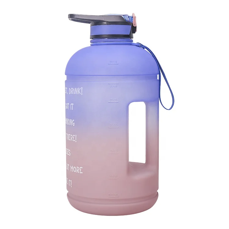 

New mode in Amazon Motivational Time Marker 1 Gallon Jug 3.78L Straw Water Bottle With bounce lid, Black,blue,green etc.