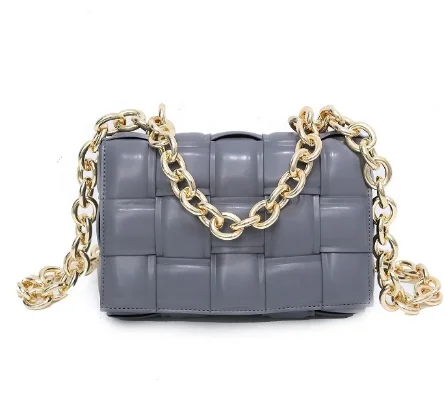 

Black Friday Hot sale trendy luxury women hand bags for wholesale woven sling bag with chain