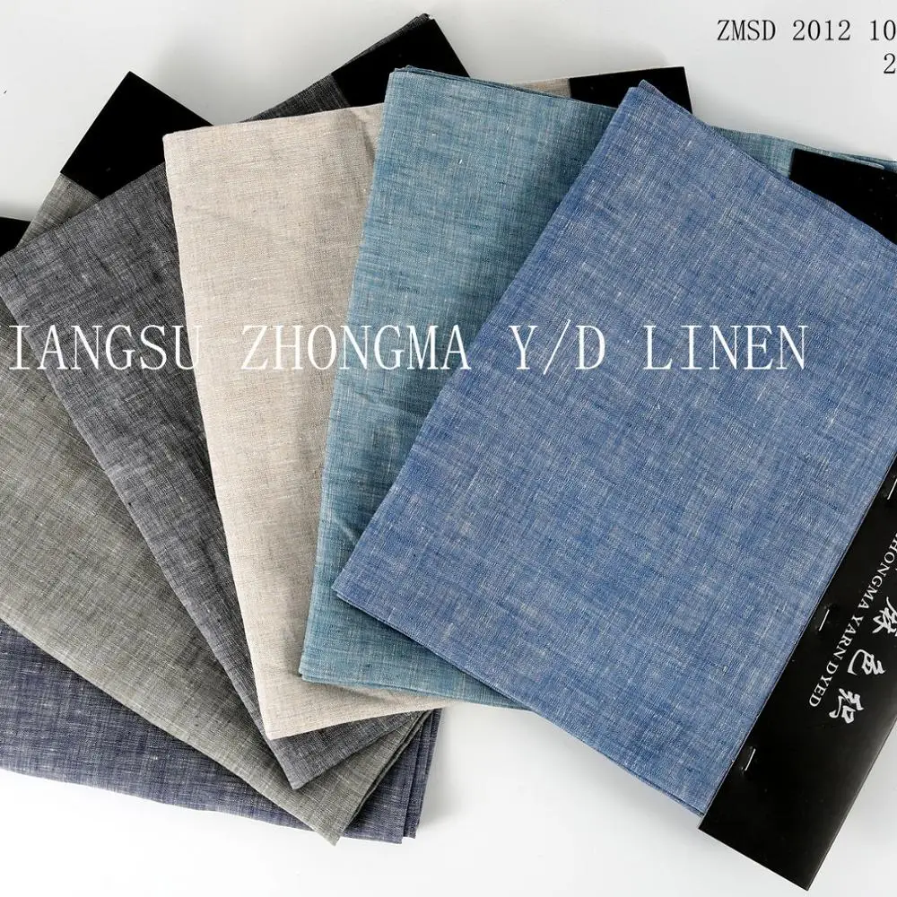 
2019 TOP FASHION Y/D LINEN CHAMBURY style ZMSD 2012 of 21S PURE LINEN STRIPES pure linen fabric 