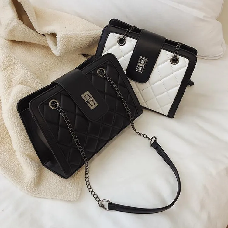 

Fashion designer Korean handbags chain shoulder messenger small square bag women chain tote bag