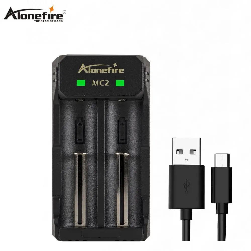 

Alonefire MC2 Battery Charger Universal Smart Chargering for Rechargeable Batteries Li-ion 18650 21700 26650 16340 14500 10440, Black