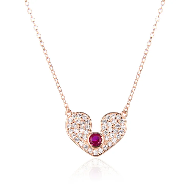 

Hensen cubic zircon customised necklaces jewelry broken heart necklace