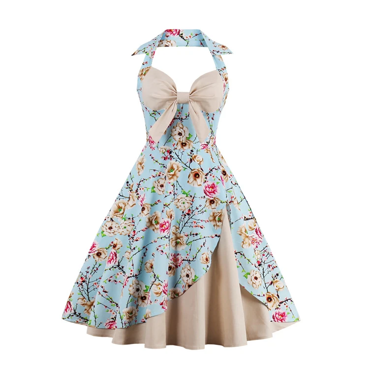 

2021 fashion womens Vintage casual 50s Evening Party dresses, As picture