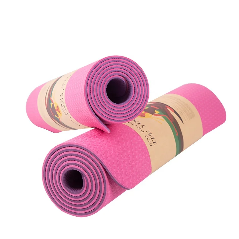 

Wholesale Natural Exercise Gym Custom Printing Cheap TPE Yoga Mat, Mixed colors