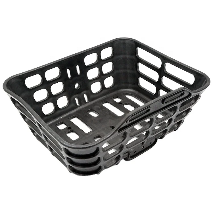 

Electric bicycle new high-quality pp plastic front basket waterproof, drop-proof and pressur-resistant shared bicycle basket, Black