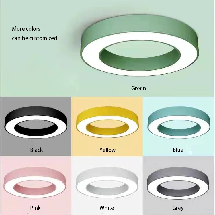 Factory supply custom made aluminum ring led pendant light library gym meeting room lighting