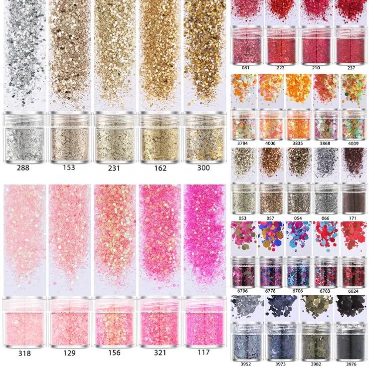 

private label glitter nail acrylic Powder colors set, Colorful