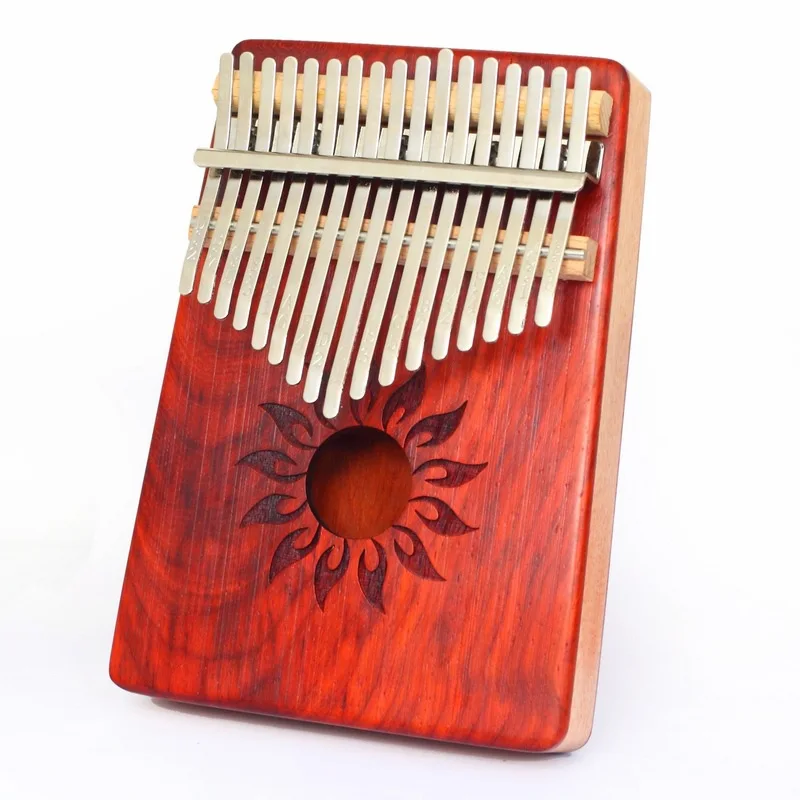

17 Key Kalimba Thumb Piano Mahogany Body Kalimba Musical Instrument Kalimba Finger Piano, Red