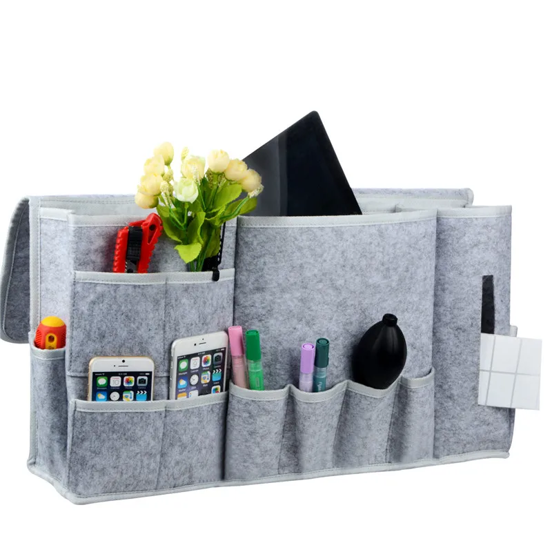 

Upin Bed Sofa Organiser Hanging Storage Bedside Caddy for Bed Tidy Phone, Gray