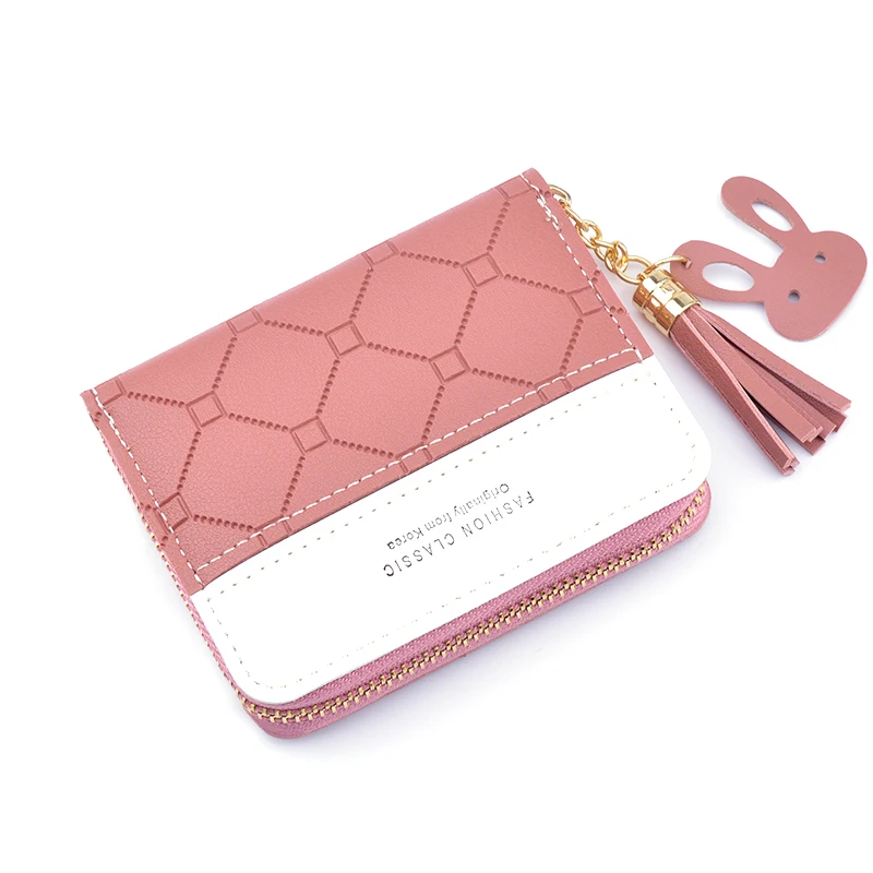 

2020 new coin purse women's short small wallet fashion mini wallet for women, Black