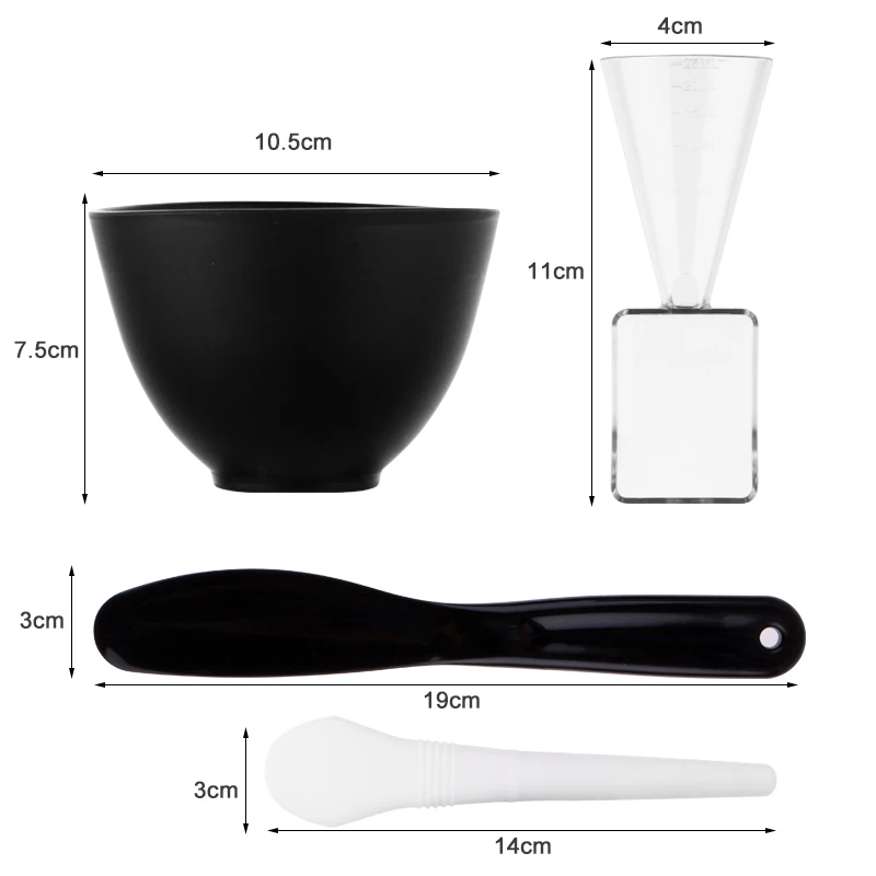 

Private Label Beauty Black Face Mask Mixing Bowl Set For Mask