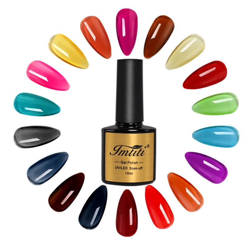 Professional nail manufacturer 10ml 15ml bottle wholesale transparent clear amber color glaze glass nail gel polish UV gel