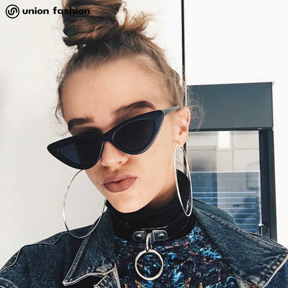 

Retro Triangle Cat Eye Small Frame Metal Hinge Party Shades Sunglasses, 9 color