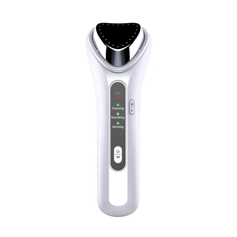 

Hot selling beatuy products heating EMS galvanic anti wrinkle face massager face clean massage for remove makeup beauty device, White and customized color