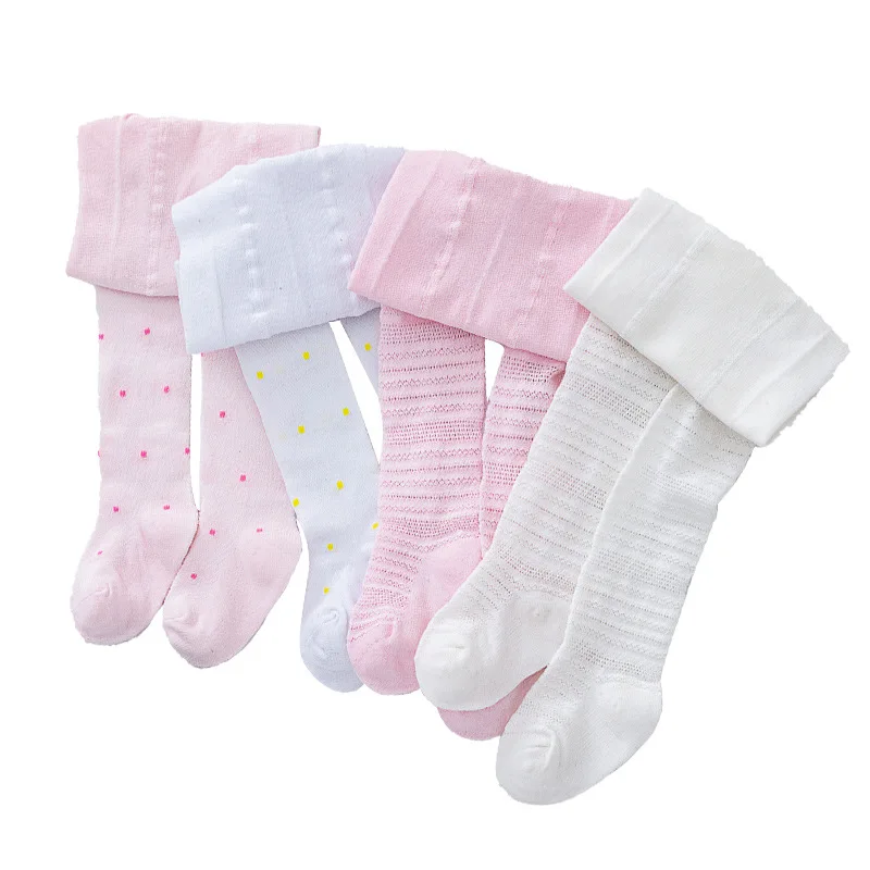 

Ready to ship low moq custom logo girl summer baby tights, Pink