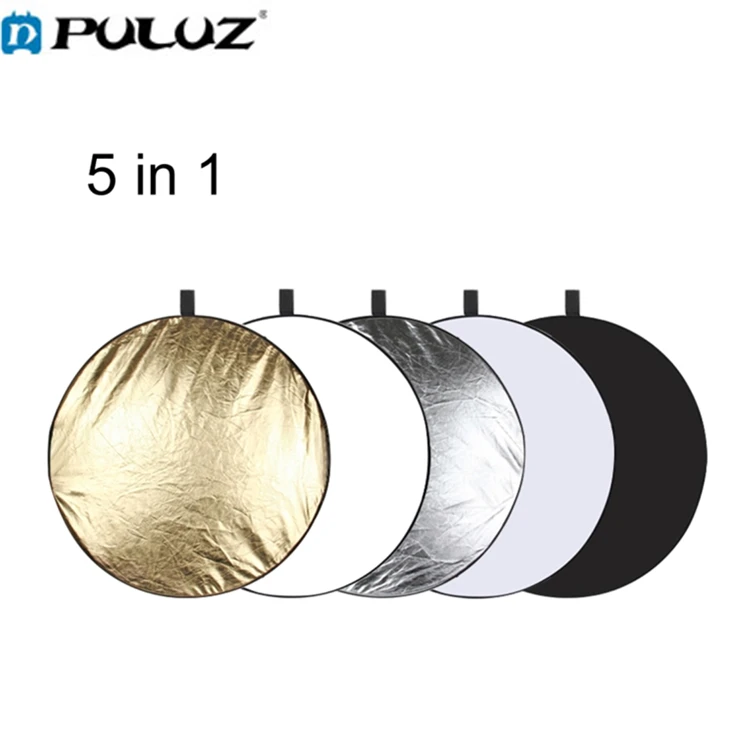 

Original PULUZ  5 in 1 (Silver / Translucent / Gold / White / Black) Folding Photo Studio Photography Reflector Board