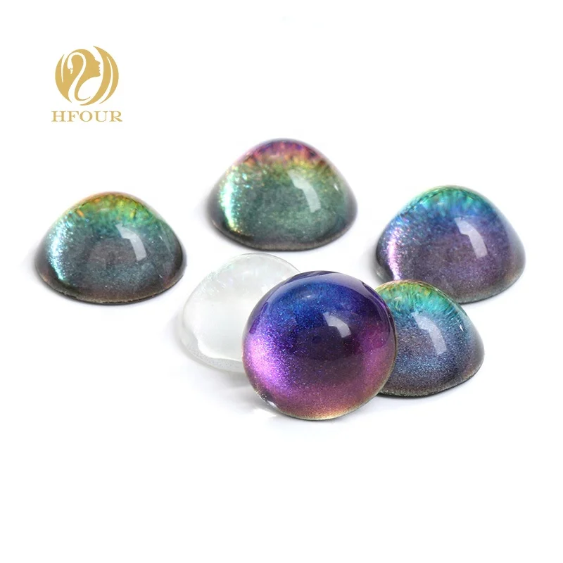 

New Product  Starlight Color Round Smooth Flatback Rhinestones for DIY Mobile phone case decoration, White pink blue coffee green gold