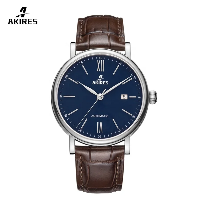 

Hot sale men stainless steel watch top brand luxury steel business waterproof men mechanical watch