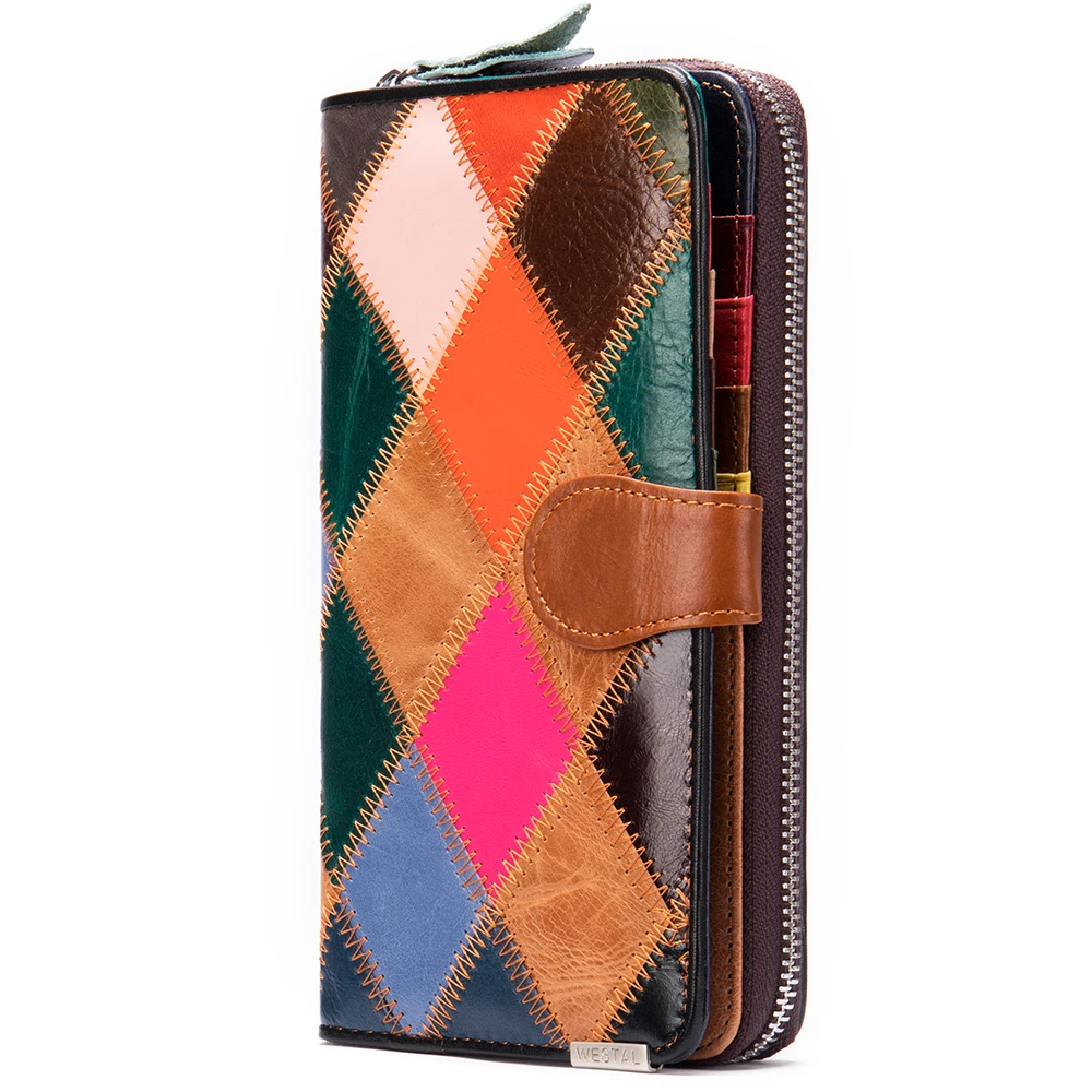 

WESTAL 3017 fashion Women's card holder Luxury brand woman wallet Women's clutch bag Wallet female porte carte femme, Colorful