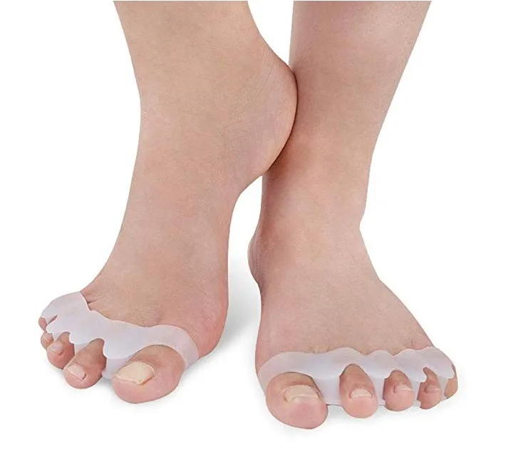 

Yoga Silicone Gel Toe Separator Soft Silicone Toe Spreaders for Bunion Pain Relief and Stretching, White/black/blue/pink/beige