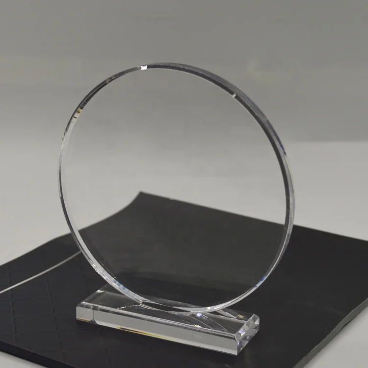 Round Shaped Blank Clear Acrylic Trophy Design / Pmma Award Buy Blank