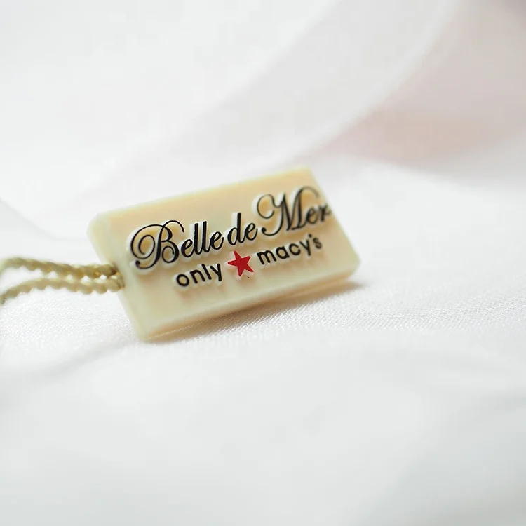 

Custom high quality gold stamping logo tags watch brand tag plastic seal tag with strap, Customized color