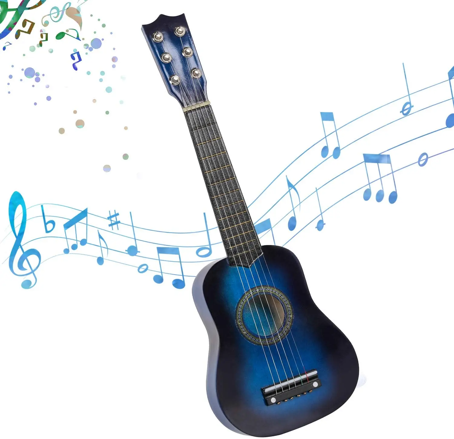 

Educational Wood Handmade Professional 21 inches Ukulele Acoustic Guitar Musical Instrument Toys for Kids, Black