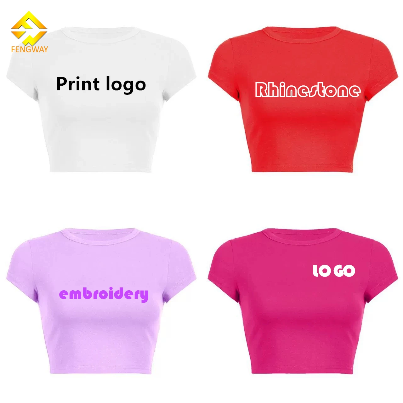 Y2K 2025 Summer Female Crop Top Plain Cotton Graphic T Shirt