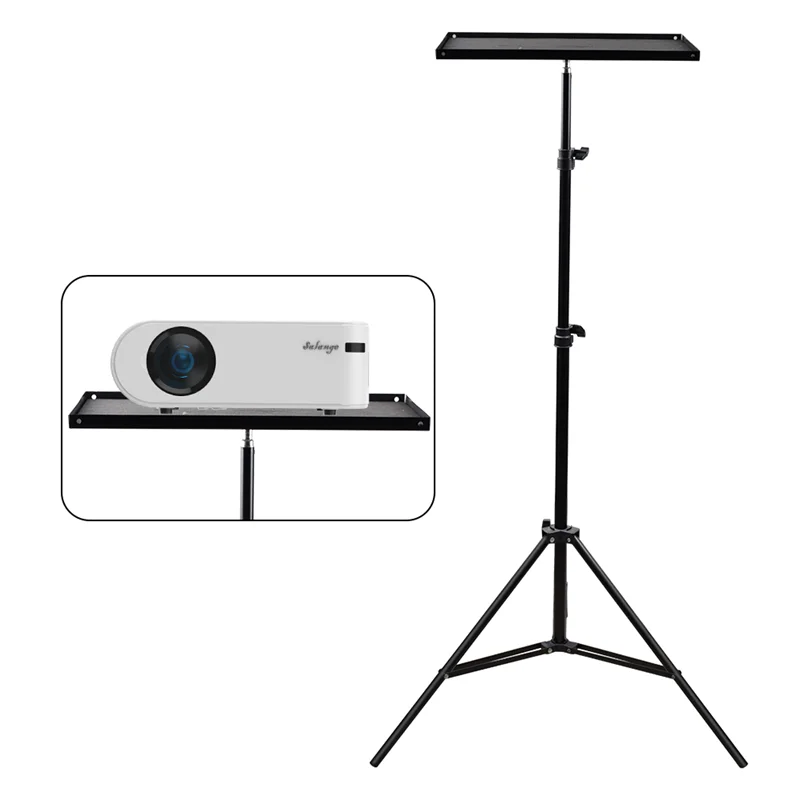 

Salange Projector Bracket Floor-Standing Rack Household Tripod with Tray Triangle Shelf Xiaomi Desktop Projector, Black