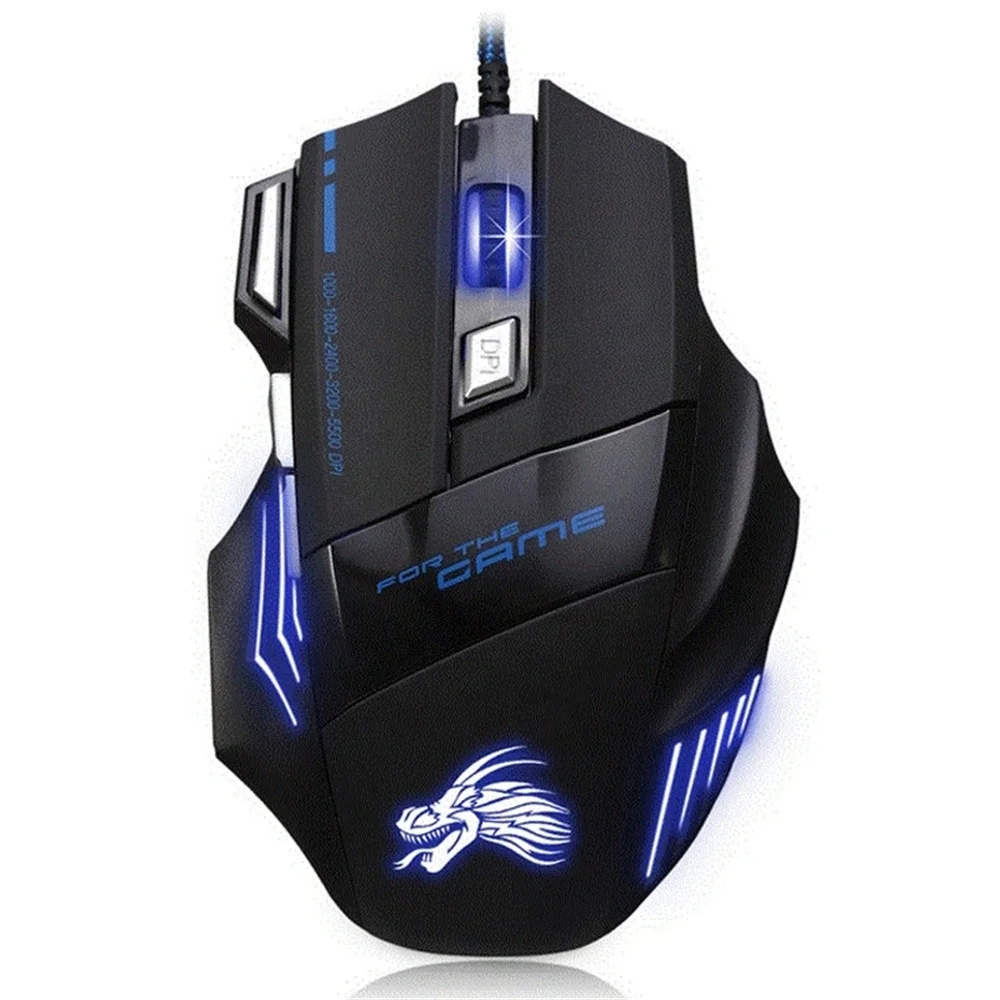 

Professional 5500 DPI Gaming Mouse 7 Buttons LED Optical USB Wired Mice Raton para videojuegos Jogo do Rato Oyun fare, Multicolor