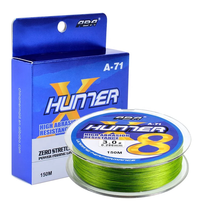 

manufacturers 8 strand 150meter New Style polyethylene Coated PE Multifilament seawater braid fishing line, Green,gray,yellow,blue,pink,multi