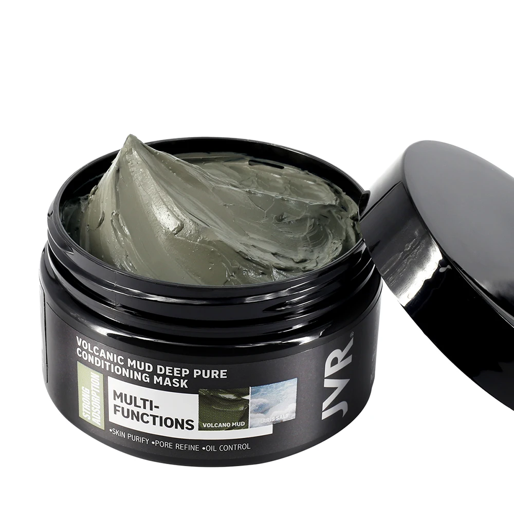 

Private Label Natural Volcanic Soil Facial Mask Blackhead Remover Deep Cleansing Black Clay Magnetics Mud Face Mask