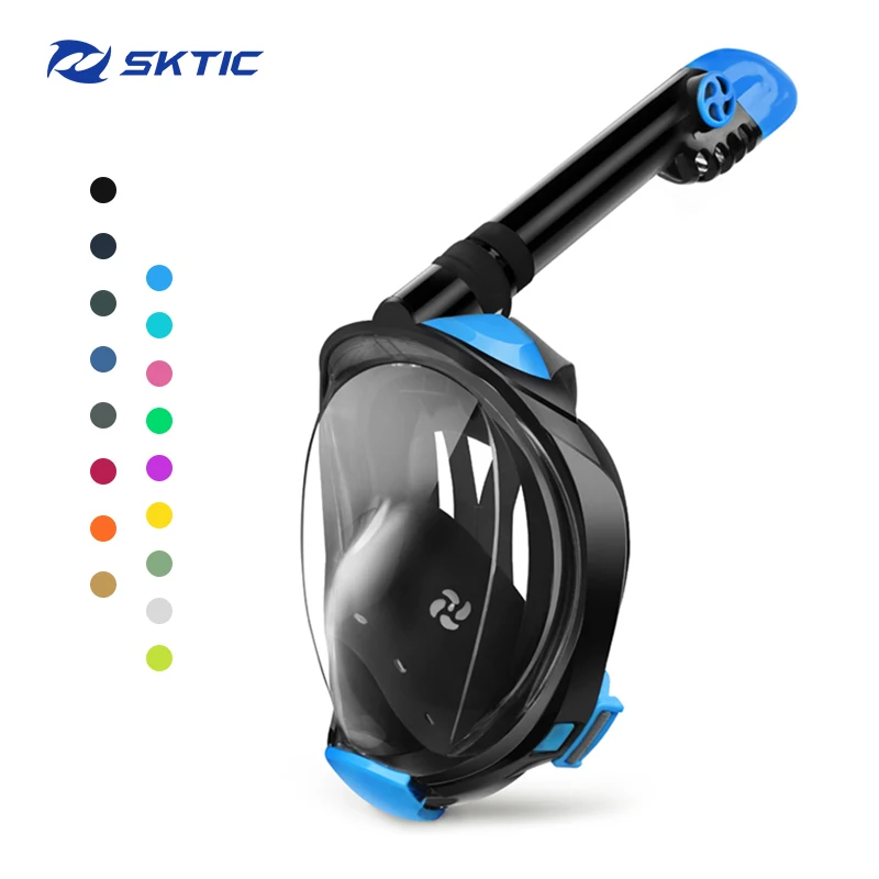 

SKTIC Underwater Scuba Anti Fog Full Face Diving Mask Snorkeling Respiratory Masks Safe Waterproof Swimming Equipment