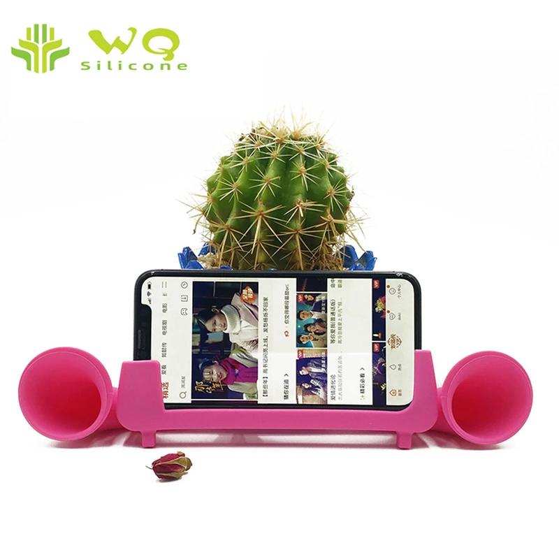 

New Design Car Cellphone Bracket Silicone Horn Mobile Phone Speaker Smart Phone Loudspeaker