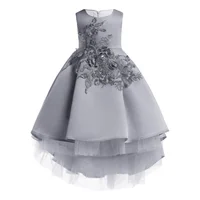 

2019 latest designs western kids princess pageant wedding birthday 7 Colors formal party flower girl dresses