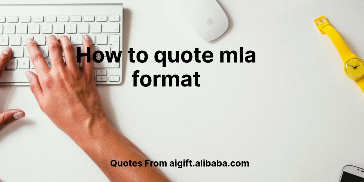 how to quote mla format